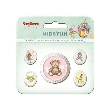 Elementy metalowe Scrap Berry's Ramki Kids Fun, 5szt